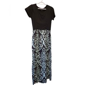 Nursing Queen Hidden Zipper Maxi Dress, Xs